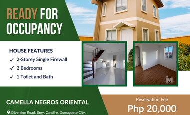 RFO UNIT - REVA WITH 2  BEDROOMS IN DUMAGUETE CITY