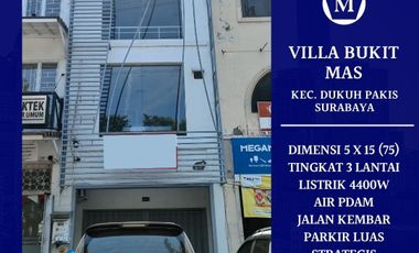 Ruko Villa Bukit Mas Surabaya 125 Juta/Tahun Strategis Parkir Luas
