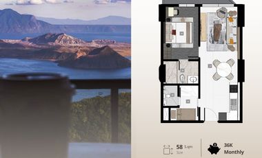 Taal view condo for sale 33k Monthly Only