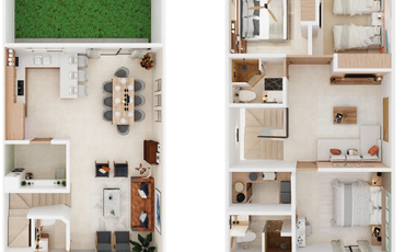 CASA EN VENTA EN LA CARMINA RESIDENCIAL, PALMARES, QUERÉTARO ( MODELO FRIDA )