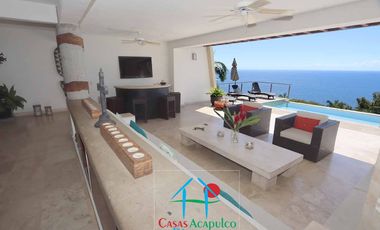 Casa en renta vacacional con alberca privada y vista al mar. 10 personas