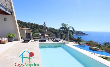 Casa en renta vacacional con alberca privada y vista al mar. 10 personas