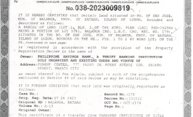 House and Lot for sale in ILANG-ILANG STREET, BRGY. SAN JOSE, BALANGA (CAPITAL), BATAAN
