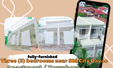 Fully Furnished Three (3) Bedrooms Apartment for Rent near SM City Davao