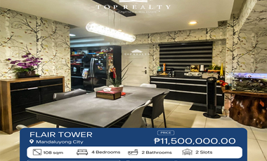 Condo for Sale in Mandaluyong City, 4 Bedroom Condo Unit in Flair Towers