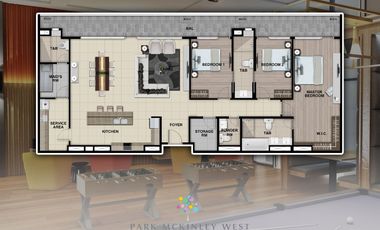 212 sqm 3 bedroom penthouse Park Mckinley West Preselling condo for sale in Bonifacio Global City