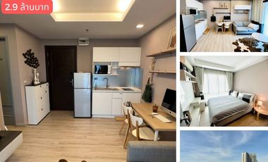 Condo for sale, Thru Thonglor, Thru Thonglor, size 1 bedroom (newly renovated room Modern style, ready to move in) 23rd floor @ Selling price 2.9 mill