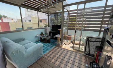 Venta de casa en condominio con Roof Garden privado en Portales Sur, CDMX