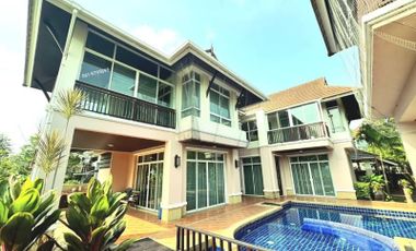 Single house for sale With swimming pool Along Nong Kho Reservoir, Sriracha