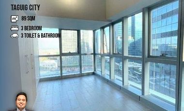 Three bedroom condo unit for Sale in Uptown Parksuites Tower 1 at Taguig City