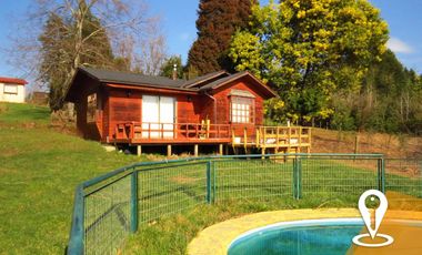 Casa y 3 cabañas parcela 8.300m². Villarrica-Pucón
