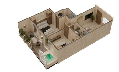 Departamentos con alberca propia en Holistika a super precios