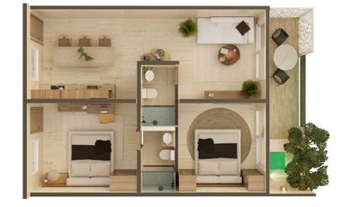 Departamentos con alberca propia en Holistika a super precios