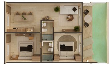 Departamentos con alberca propia en Holistika a super precios