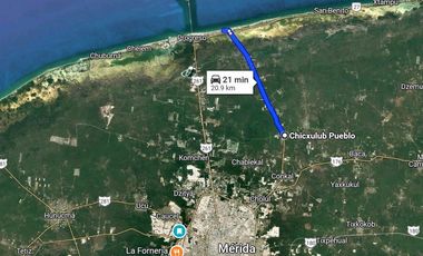 Terrenos en venta en Chicxulub pueblo, Yucatán, zona de alto crecimiento