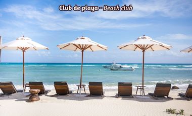 Condo en Residencial con club de playa, golf, alberca en venta Playa del Carmen.