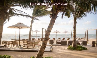 Condo en Residencial con club de playa, golf, alberca en venta Playa del Carmen.