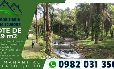 VENTA DE LOTE 88 EN LA QUITA VACACIONAL EL MANANTIAL, ENTRADA A PUERTO QUITO, PICHINCHA, ECUADOR