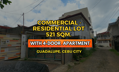 Commercial-Residential Lot For Sale in Cebu with 4-Door Apartment | Brgy. Guadalupe, Cebu City