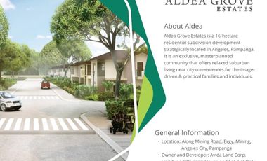 Aldea Grove Pre Selling Residential Lot for sale in Angeles City Pampanga near Clark International Airport