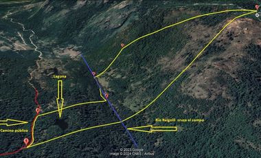 CAMPO 75 hectáreas con Río Y Laguna Campo Orilla Camino