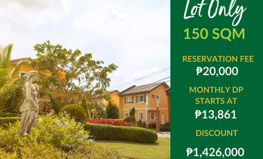 13K MONTHLY DP | 150 SQM | LOT ONLY | B2 L3