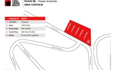 4105 SqM 6 Lots sold together in Maria Luisa Park