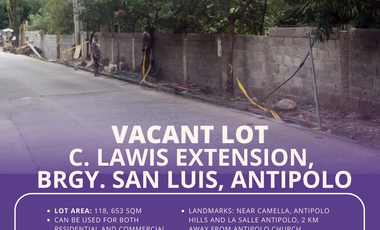C. Lawis Extension, Brgy. San Luis, Antipolo - For SALE
