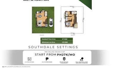 Rush Sale House and Lot For Sale Near to Xavier School & Mirriam College in Nuvali Southdale Settings
