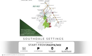 Rush Sale House and Lot For Sale Near to Xavier School & Mirriam College in Nuvali Southdale Settings