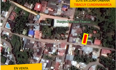VENTA LOTE ZONA URBANA DEL MUNICIPIO TIBACUY CUNDINAMARCA