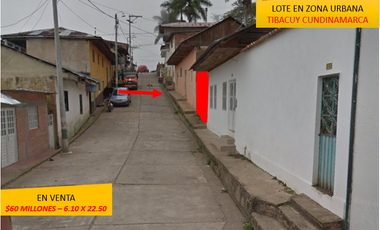 VENTA LOTE ZONA URBANA DEL MUNICIPIO TIBACUY CUNDINAMARCA