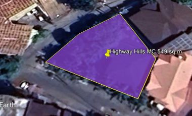 HIGHWAY HILLS MANDALUYONG CITY RESIDENTIAL LOT @ 549 SQM