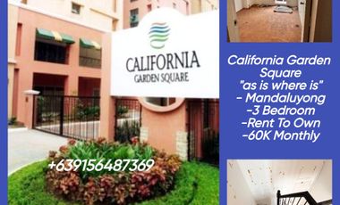 119K To Move in 3 Bedroom Condo in California Garden Square Rent To Own