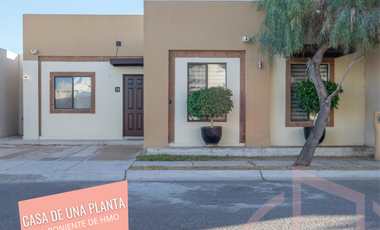 Casa en venta de una planta, muy cómoda y en zona de gran plusvalia en Rivello Residencial en Hermosillo, Sonora