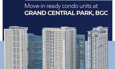 Ready for occupancy condominium in Bonifacio global city End Real Estate in BGC Taguig along Grand Hyatt