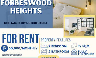 Newly Renovated Two Bedroom with Nicely Interior for Rent in Forbeswood Heights in BGC🏢✨