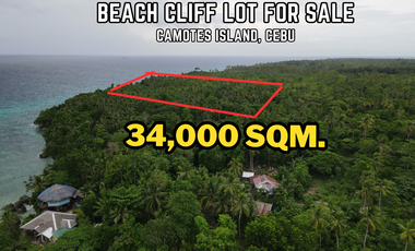 Beach Cliff Lot for Sale near Santiago Beach, San Francisco, Camotes Island Cebu