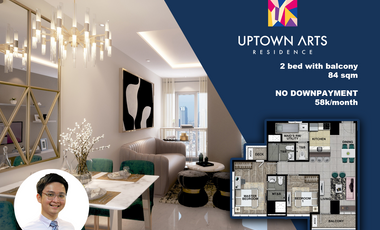 Highend 2 bedroom 84 sqm Uptown Arts Residence Preselling condo for sale Bonifacio Global City Fort Bonifacio Taguig City