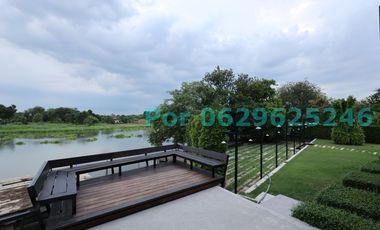 House for sale by the river in Ayutthaya, 45-60 minutes from Bangkok.