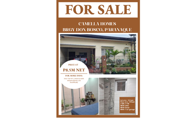 FOR SALE!! 3 BR H/L with parking, attic and lanai in Camella Homes Parañaque (near European Campus school)