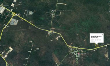 TERRENO DE 8 HECTÁREAS EN CARRETERA MÉRIDA-CANCUN