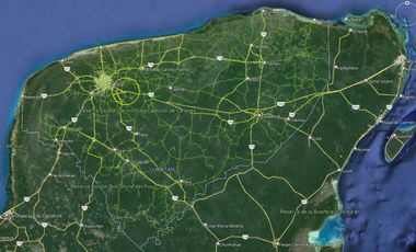 TERRENO DE 8 HECTÁREAS EN CARRETERA MÉRIDA-CANCUN