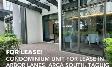 Condominium Unit For Lease in Arbor Lanes, Arca South, Taguig