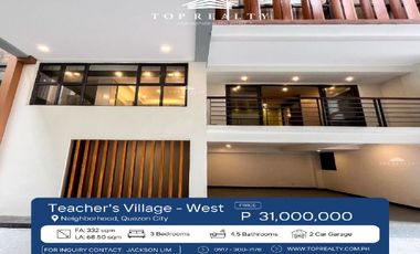 Diliman, Quezon City House for Sale in Teacher's Village West 93k/SQM