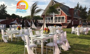 Chalet Suizo al pie del mar de Alquiler para Eventos en Playas Villamil