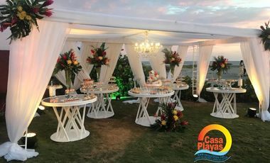 Chalet Suizo al pie del mar de Alquiler para Eventos en Playas Villamil