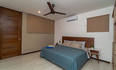 Departamento amueblado, en planta baja, con amenidades, en Chicxulub Puerto.