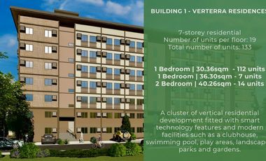 1 & 2 BR Units in Verterra, the first condominium  in Cabanatuan