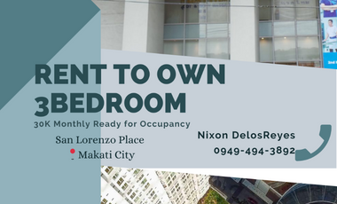 77sqm 3Bedroom FREE AIRCON Condo in San Lorenzo Place Makati 30K per month nr Greenbelt Ayala